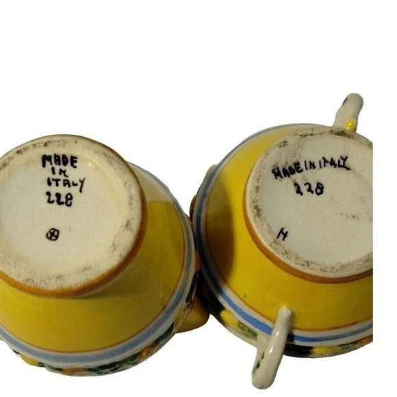 Italian Creamer and Sugar Bowl Set Floral Design Made in Italy Nonnas - Picture 3 of 8